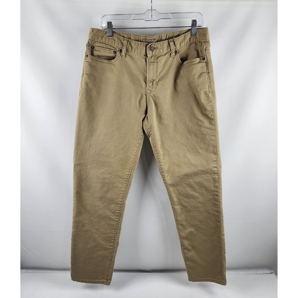 Banana Republic Jeans Men 35x30 Tan Khaki Slim Fit Travel Jean